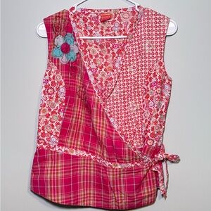 Vintage Oilily Patchwork Wrap Top – (S/M)